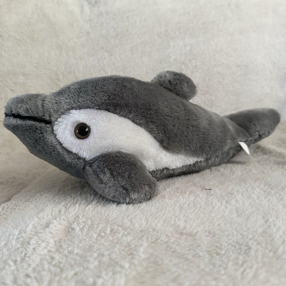 Circus Circus Grey Dolphin Plush Toy 13” Vintage Stuffed Animal